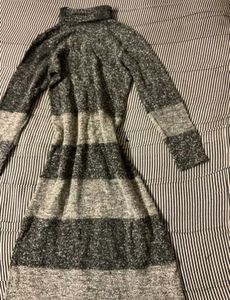Cozy Striped Turtleneck Maxi Dress