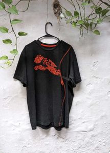 Puma Black T-Shirt with Red Graphic