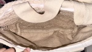 Textured Hand-Made Cream Tote Bag