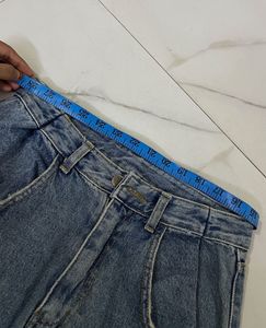 Classic Blue Wash Wide Leg Jeans