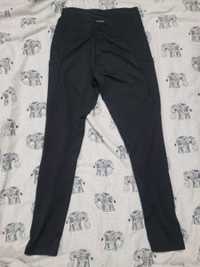 Savana Black Athleisure Leggings with Pockets