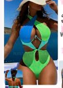 Colorblock Cut-out One-Piece Swimsuit