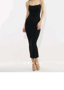 Elegant Black Spaghetti Strap Dress