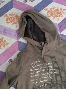 Brown Graphic Hoodie