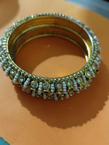 Elegant Beaded Bangles Set