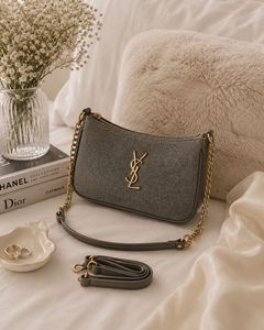 YSL inspired Grey Shoulder Bag