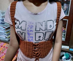 Crochet waist corset