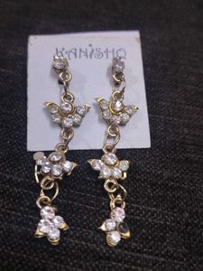 Sparkling Flower Drop Earrings