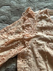 DNMX Embroidered Peachy Pink Top