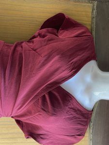 Maroon Wrap Dress