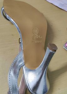 Stylish Silver Strappy Heels