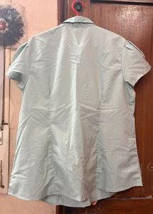 Light Green Collared Button-Up Shirt