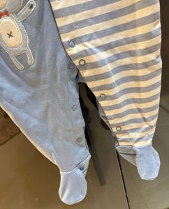 Baby Blue Bear Footie Pajamas