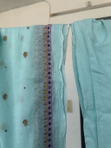 Light Blue Printed Kurta Set