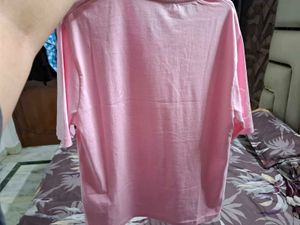 Pink "Racing" Graphic T-Shirt