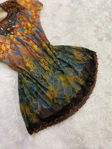 Bohemian Floral Print Mini Dress