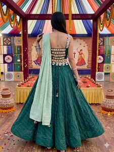 Green Lehenga Navratri