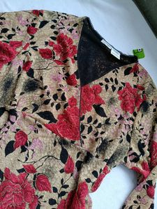 Floral Wrap Top