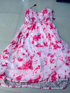 Pink Tie-Dye Anarkali Dress