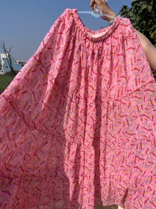 Pink Floral Tiered Skirt💗🫧