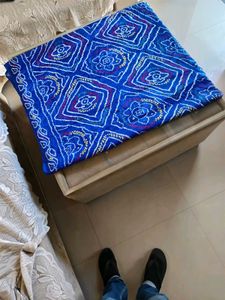 Vibrant Blue Bandhani Saree