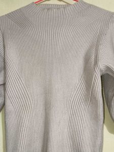Ribbed Mock Neck Long Sleeve Top