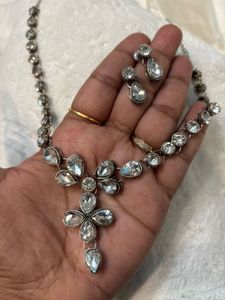 Sparkling Crystal Necklace & Earring Set