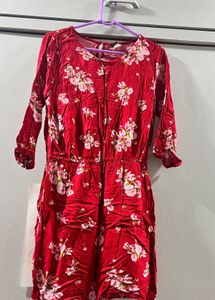 Cherry Blossom Floral Midi Dress