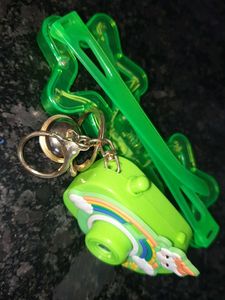 Cute Rainbow Cloud Camera Keychain