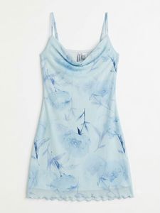 Cute Blue Floral Mini Dress