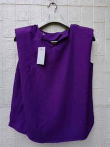 New with tag Chic Purple Cute Korean Top