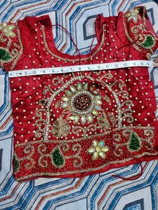 Designer Bridal Maroon Lahanga