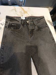 Zara Grey Wash Wide Leg Jeans (Baggy Pants)
