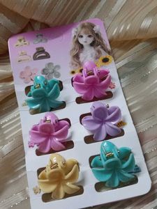 Cute Flower Hair Claw Clips (Set of 6)