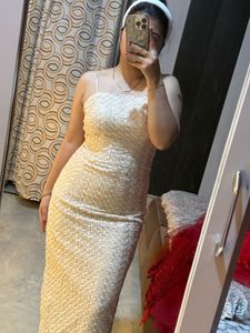 Elegant Cream Lace Dress😍💖