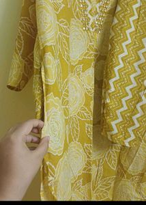 Yellow Floral Kurta Set