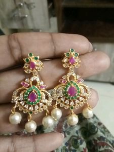 Cz Earrings Not Used I Got This Rings On Jewellery Set