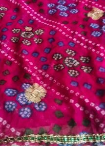 rajasthani Pink Bandhani print odhna