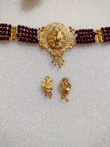 Exquisite Gold Plated Peacock Necklace Set