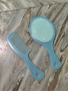 Cute Blue Handheld Mirror