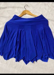Blue Flared Skirt