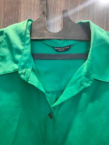 Chic Green Shirt Dress