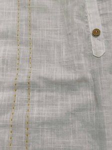 Elegant White Linen Kurta