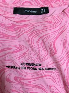 Pink Swirl Print Top