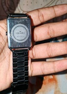 Sleek Black Square Dial Watch From UAE