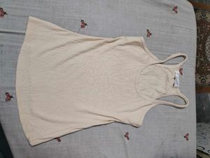 Cream Ribbed Camisole Top