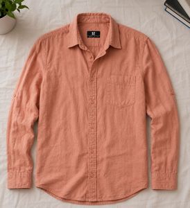 Men's Casual Peach Shirt