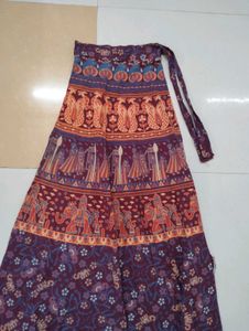 Bohemian Print Wrap Skirt