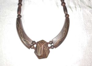 Boho Wood Beaded Necklace