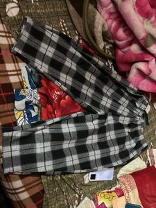 Warm Checked Casual Pants